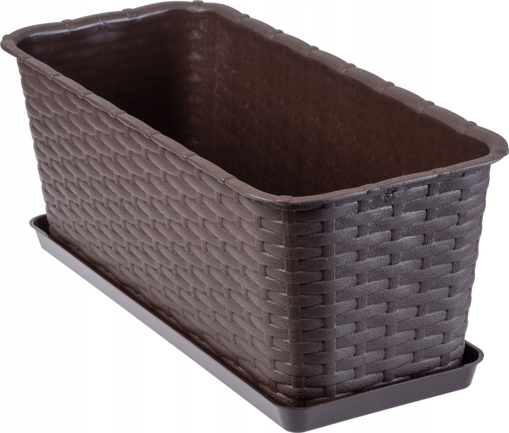 Kadax Doniczka Donica Balkonowa Podstawka 40cm Brąz