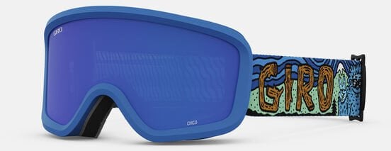 Gogle zimowe juniorskie GIRO CHICO 2.0 BLUE SHREDDY YETI (Szyba lustrzana kolorowa GREY COBALT 8-18% S3) (NEW 2023/2024)