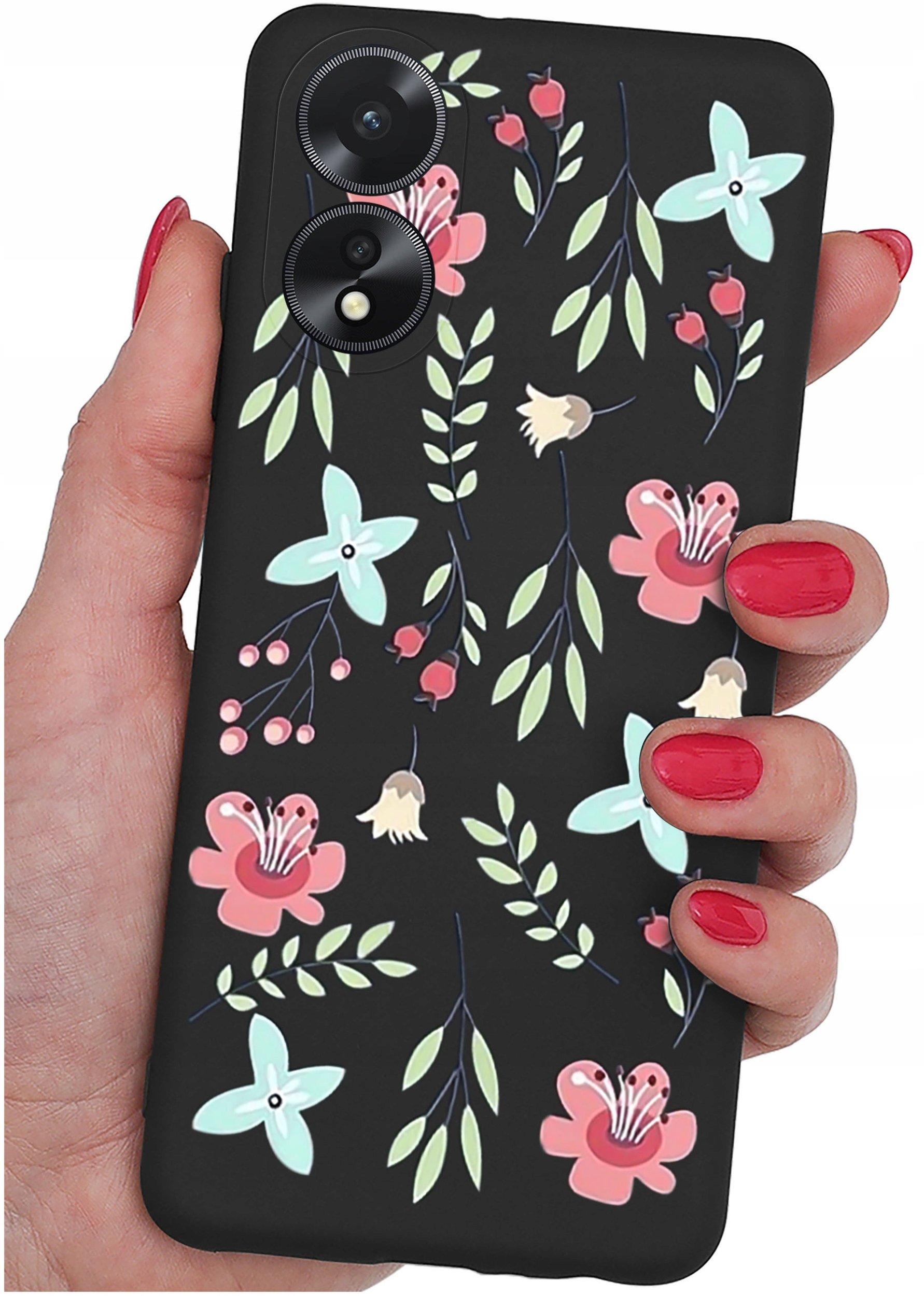 ETUI do Oppo A38 4G WZORY |SILIKONOWE MATT CASE + SZKŁO 9H