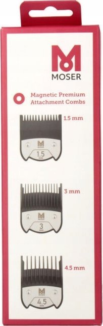 Moser MOSER 1801-7010 Magnetic attm.comb set 1,5/3/4,5mm cart.