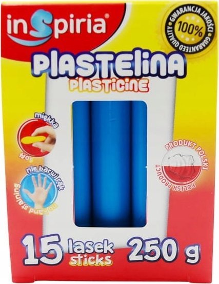 Plastelina niebieska 15 lasek 250g