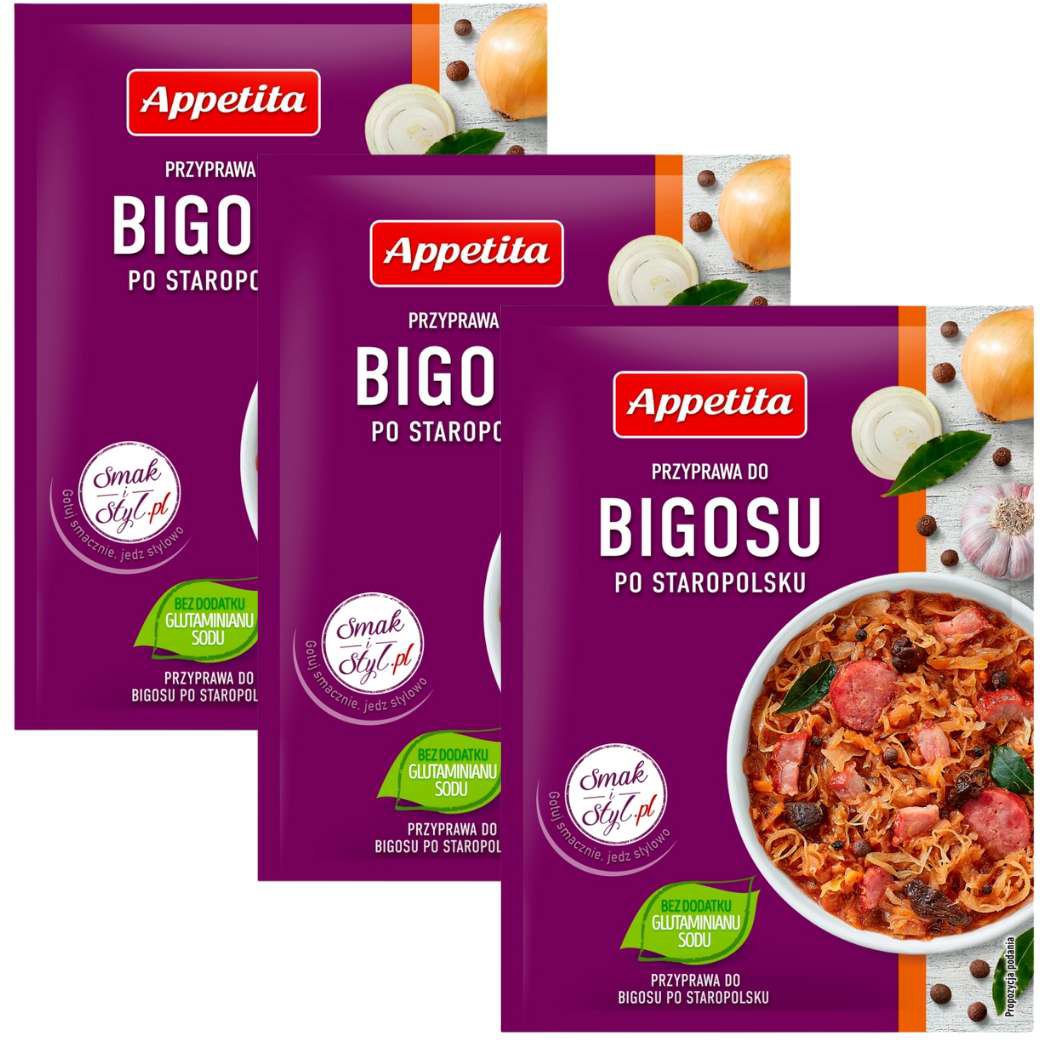 Appetita Przyprawa do bigosu po staropolsku 20 g x 3 sztuki