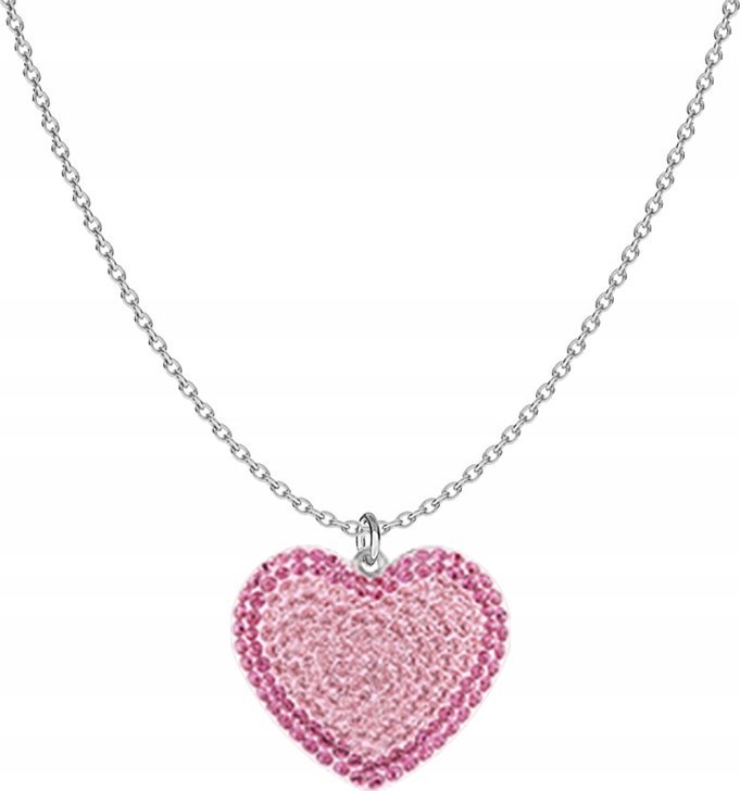 Radziszewska Jewellery Naszyjnik Srebrny Serce Kryształowe 925 Dzień Matki Prezent ŻYCZENIA GRATI