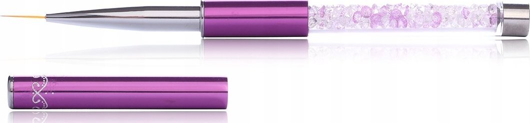 Cosmetics Zone Fioletowy zamykany pędzelek do zdobień z kryształkami - 15mm