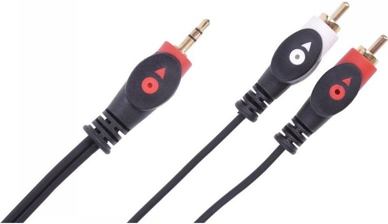 Kabel Libox Jack 3.5mm - RCA (Cinch) x2 5m czarny (LB0024)