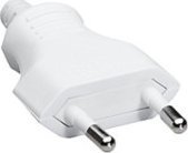 Bachmann BACHMANN płaska wtyczka euro biała, mocowanie śrubowe 3 sztuki w torebce foliowej