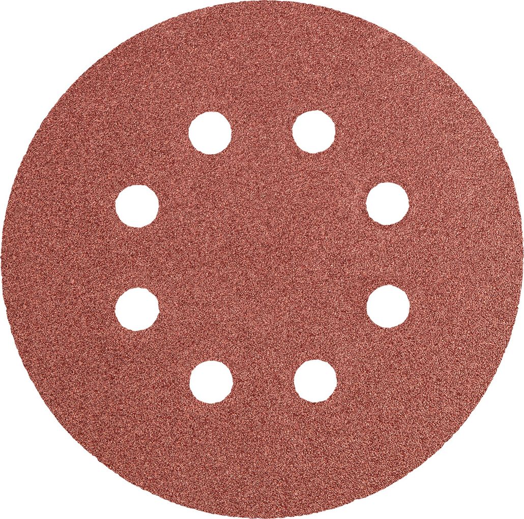 Graphite Krążki ścierne (Krążki ścierne 125 mm, K100, 5 szt., z 8 otworami)