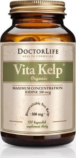 Doctor Life DOCTOR LIFE_Vita Kelp Organic 500mg organiczny jod suplement diety 150 kapsułek