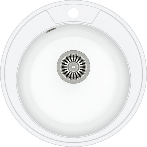 Zlewozmywak Quadron DANNY 210 GraniteQ stalowy / biały metalik