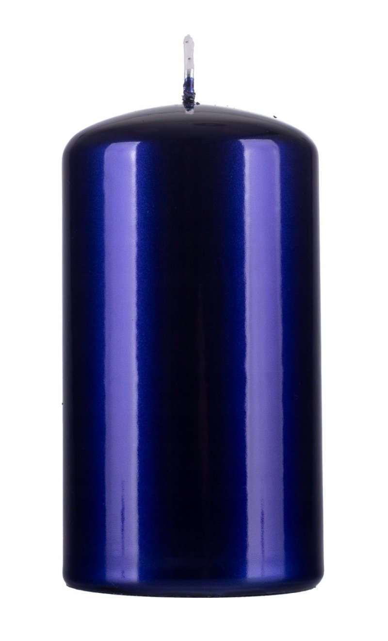 Donau Home Świeca słupek Aurora, 70x130mm, kobalt