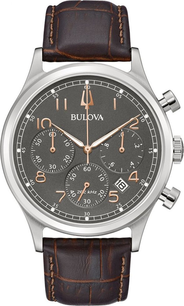 Zegarek Bulova Zegarek męski Bulova 96B356 brązowy