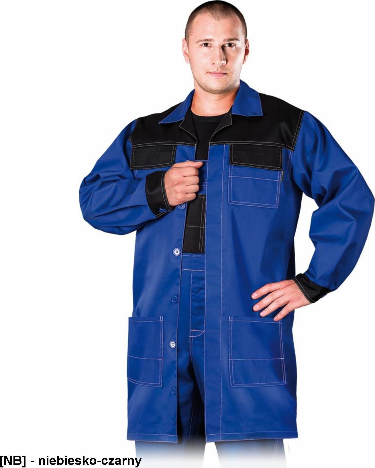 R.E.I.S. MMF - fartuch ochronny - niebiesko-czarny 3XL