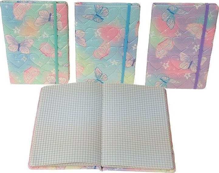 Notes z gumką Motyle MIX