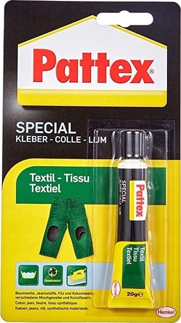 Pistolet do kleju Norimpex Pattex Spezialkleber Textil, für gewebte Stoffe, Tube, 20g