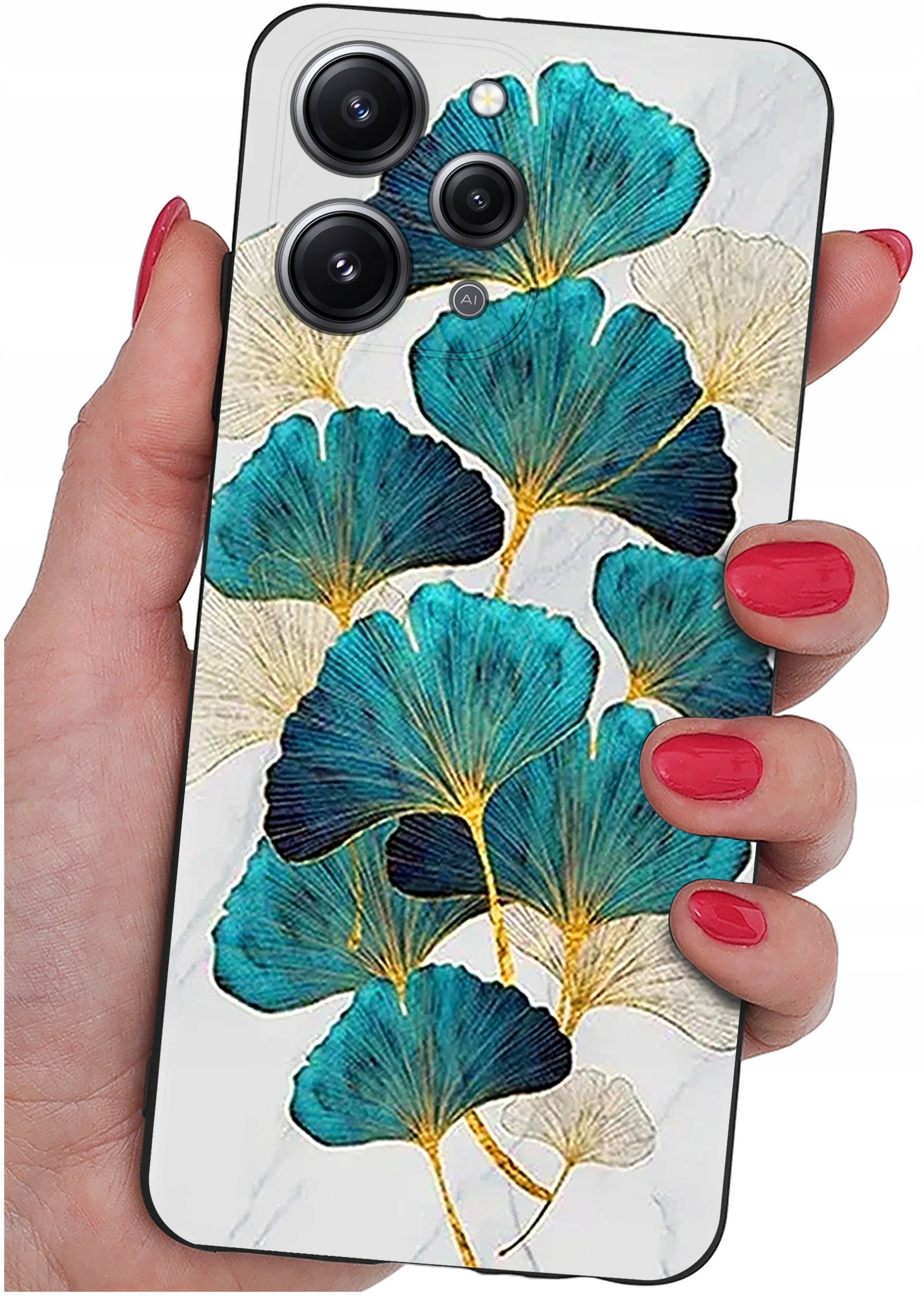 Etui do Xiaomi Redmi 12 4G WZORY |SILIKONOWE MATT CASE + SZKŁO 9H