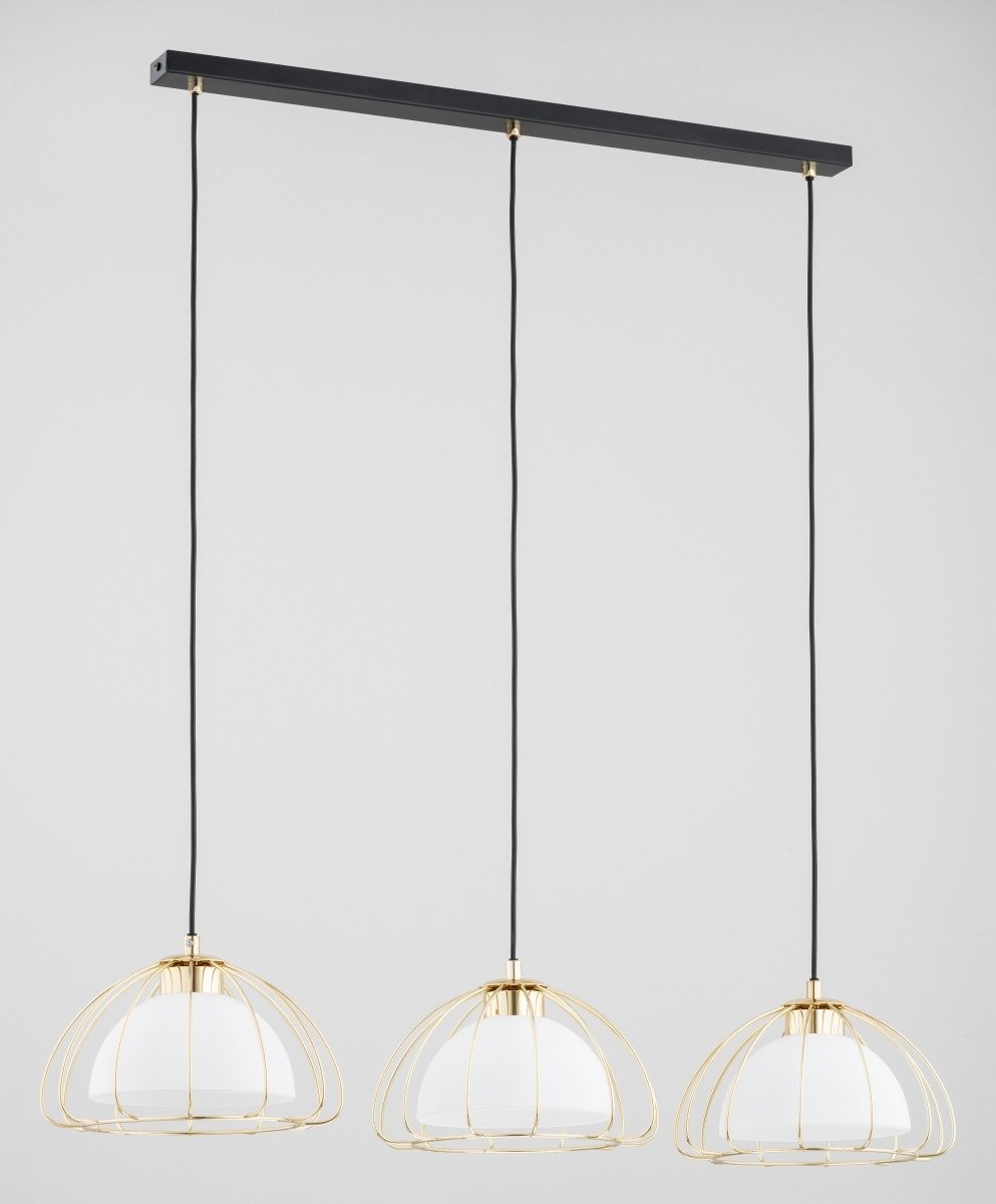 Alfa Nersy 62431 lampa wisząca zwis 3x15W E27 złota/biała