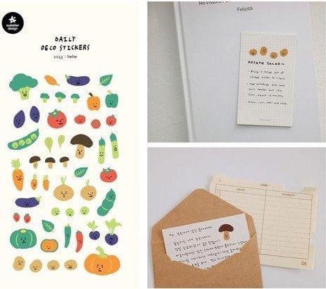 Teka Naklejki ozdobne ¦mieszne Warzywa