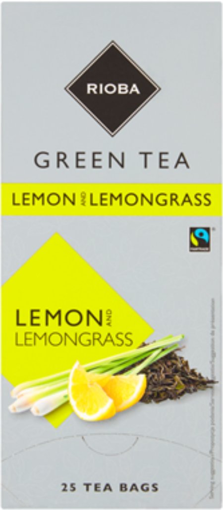 Herbata trawa cytrynowa z herbatą zieloną koperty 37,5g - Rioba