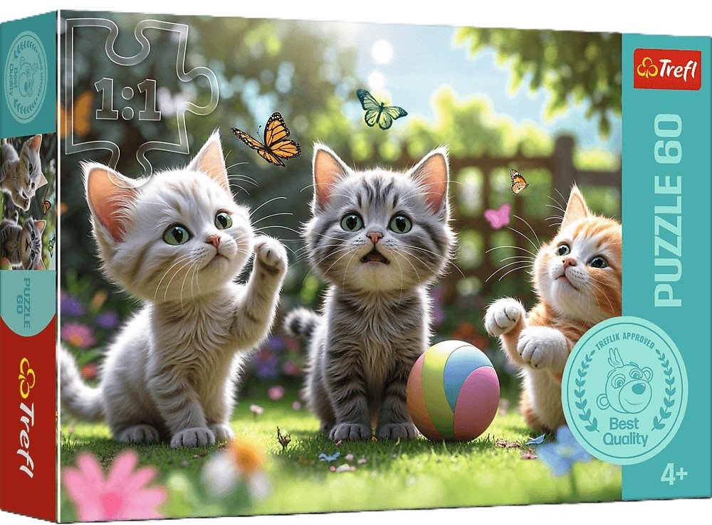 Trefl Puzzle Trzy kociaki 60 elementów (17412)