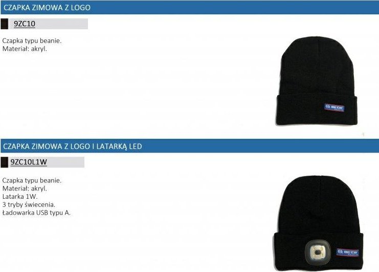 King Tony KT CZAPKA ZIMOWA Z LOGO