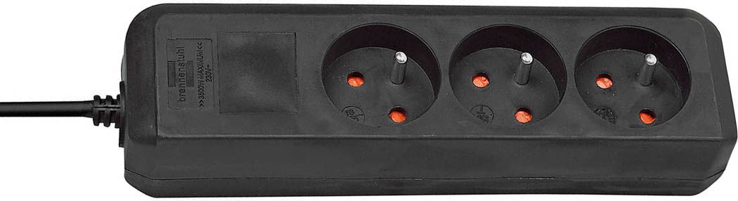 Brennenstuhl Przedłużacz Eco-Line 3 gniazda czarny 3m (1157504130)