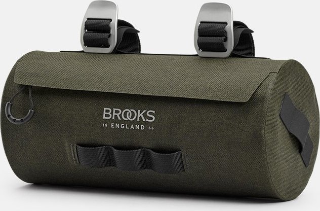 Brooks Torba na kierownicę BROOKS SCAPE HANDLEBAR POUCH, Mud Green, Pojemność 3L, Mocowanie na paskach, Wodoodporna (NEW)
