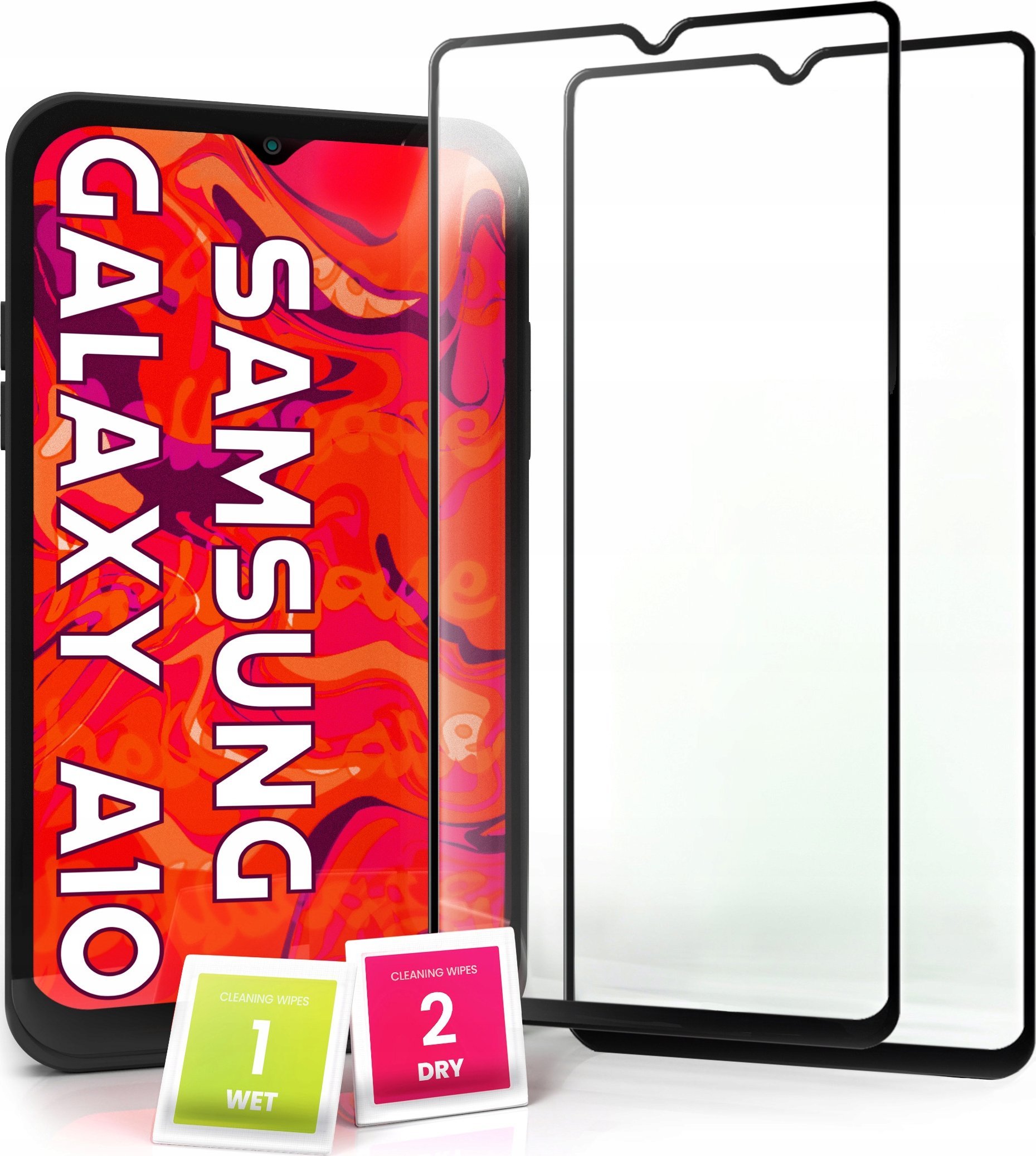 Hello Case 2-pak Szkło Hartowane do Samsung Galaxy A10 Ochronne Pełne Na cały ekran 5D