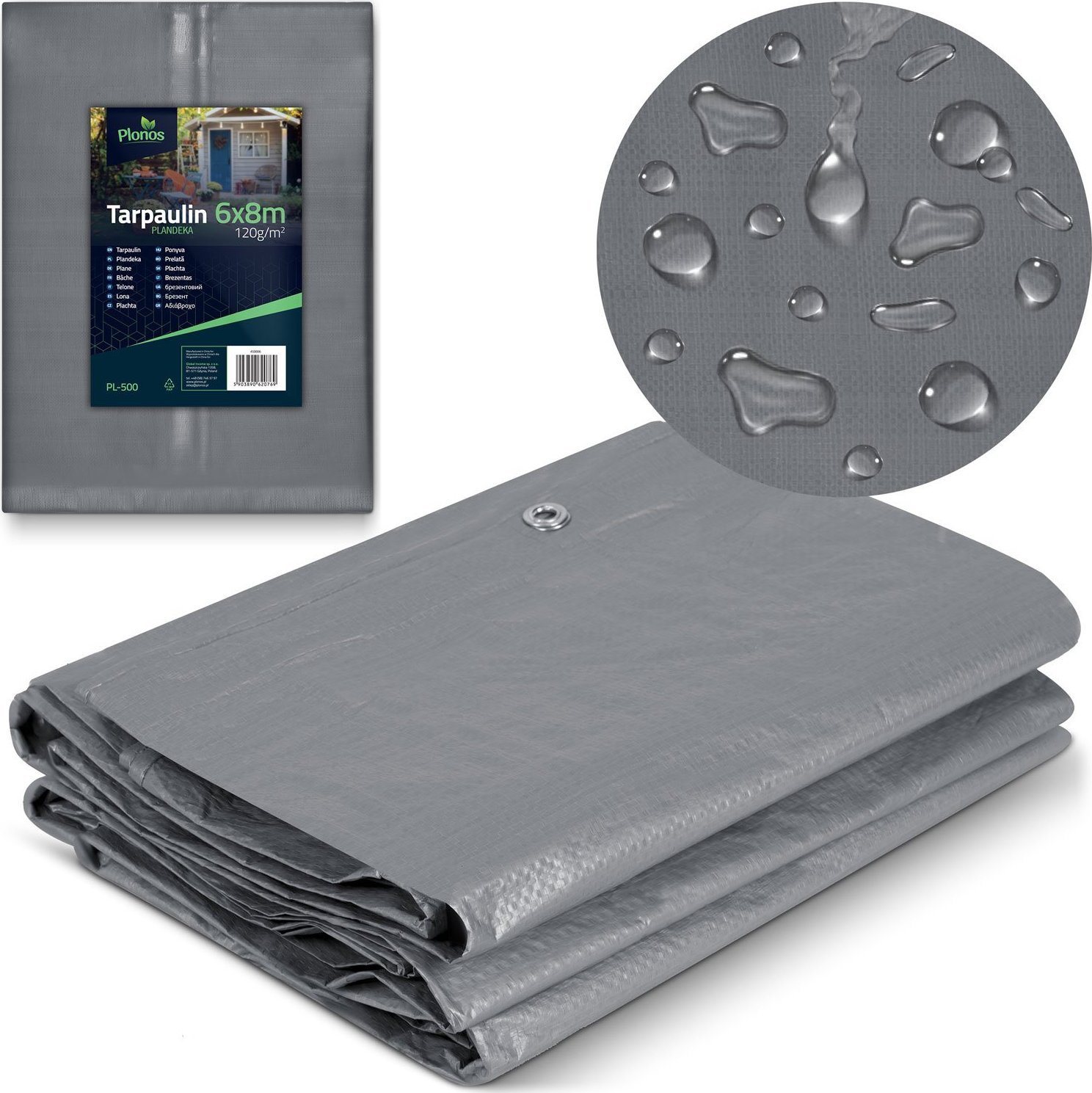 Plandeka Plonos Plandeka 600 x 800 cm 120 g/m2 Plonos PL-500