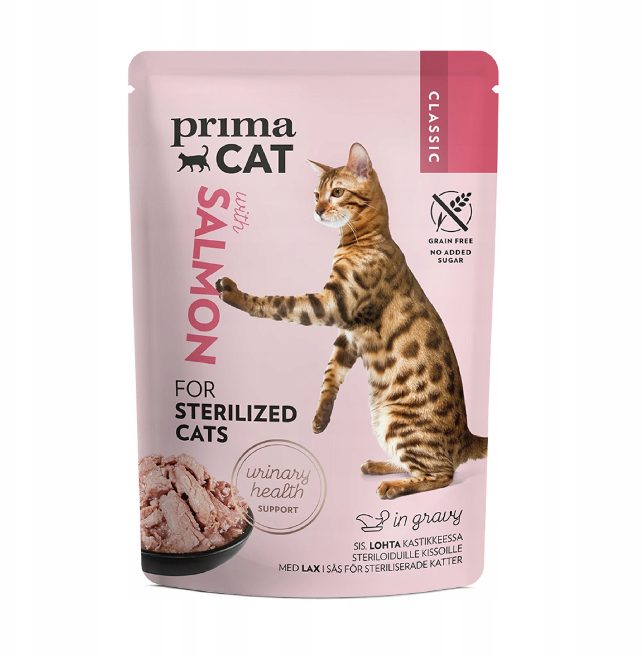 WET CAT FOOD SALMON GRAVY STERLIZE 85G