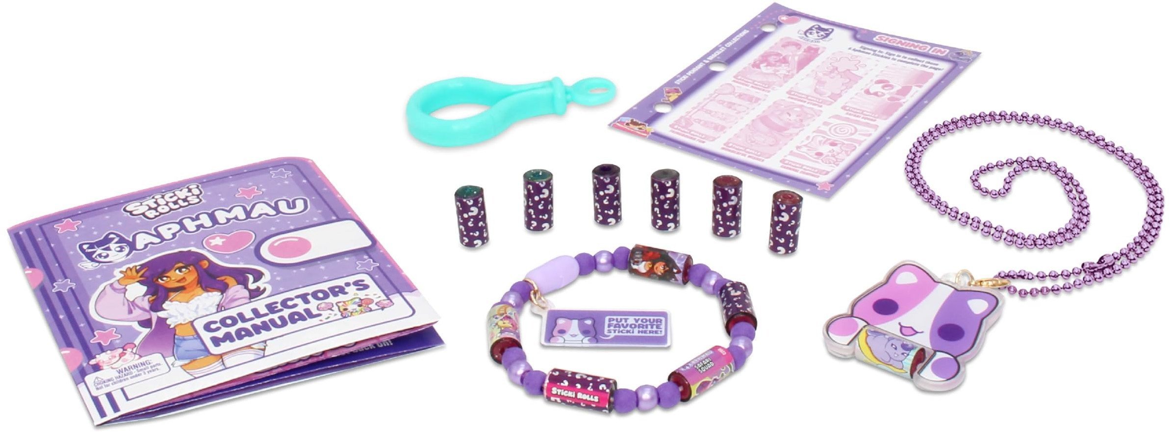 STICKI ROLLS APHMAU Bracelet and Pendant set
