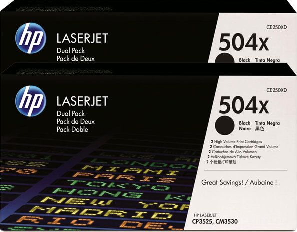 Toner HP 504X Black Oryginał (CE250XD)