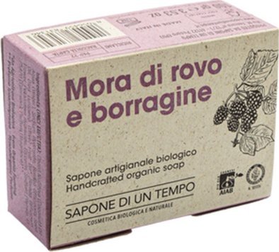 Organiczne mydło w kostce - Jeżyna i Ogórecznik - 100 gr. SAPONE DI UN TEMPO