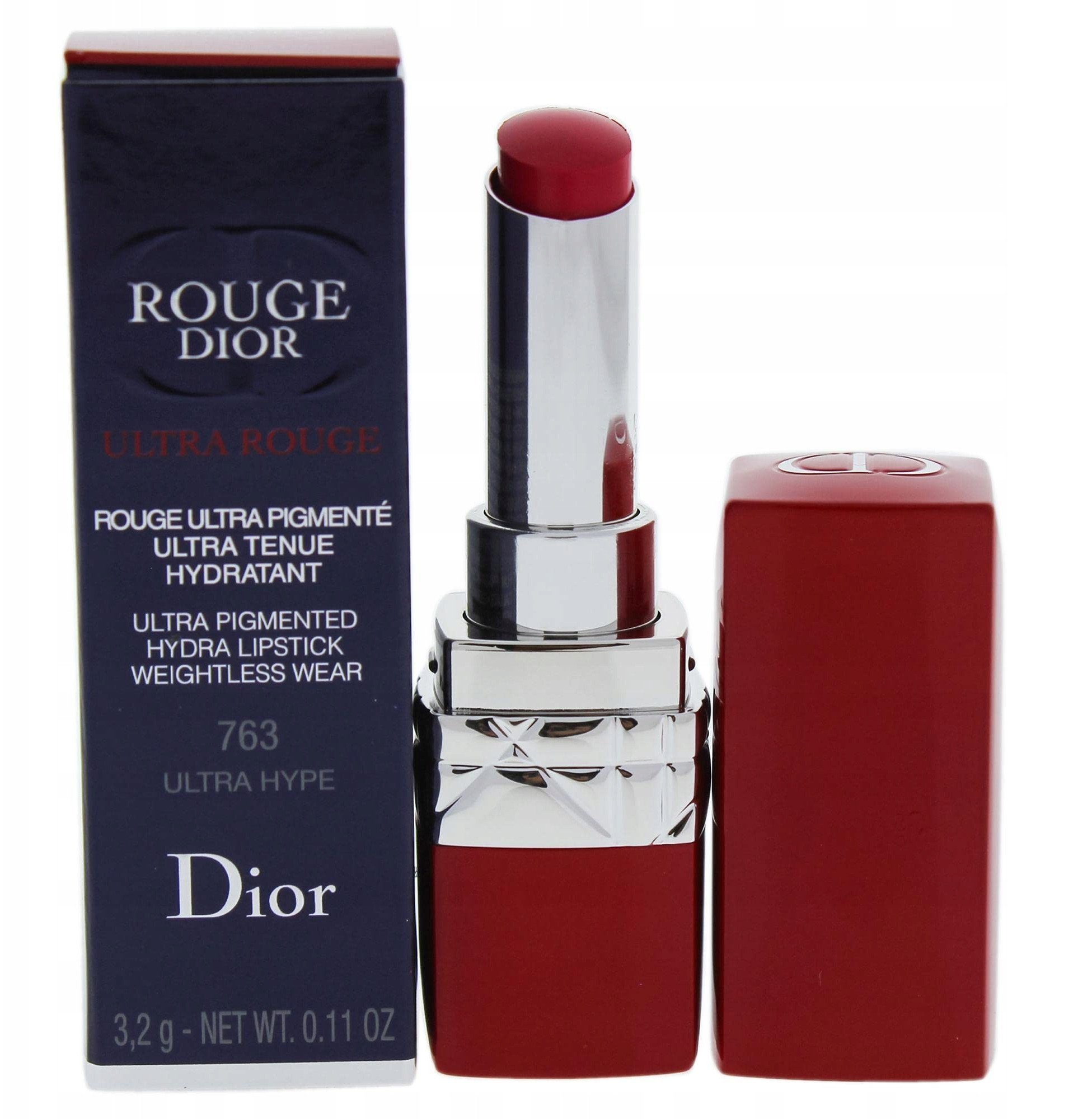Christian Dior, Rouge Dior Ultra Rouge, Cream Lipstick, 763, Ultra Hype, 3.2 g For Women