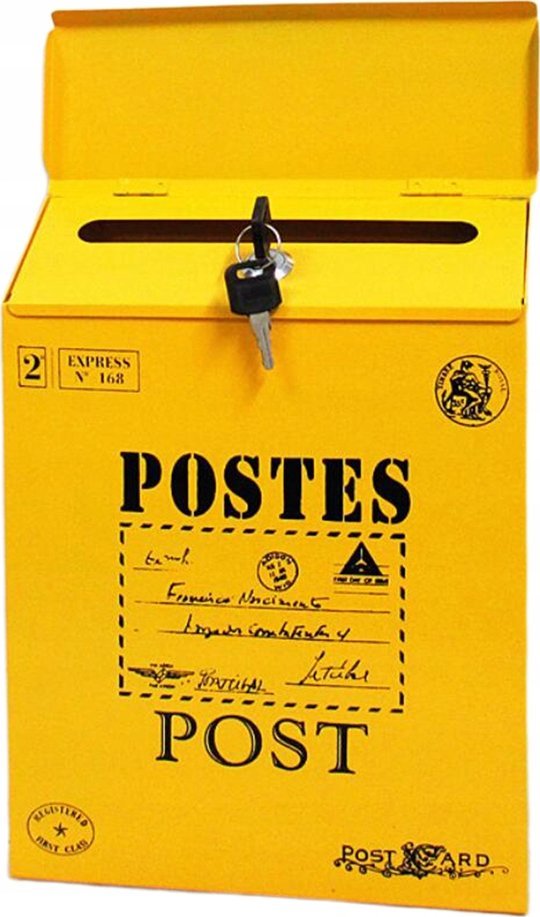 Korbi SKRZYNKA NA LISTY POCZTOWA GAZETY ULOTKI ŻÓŁTA L7