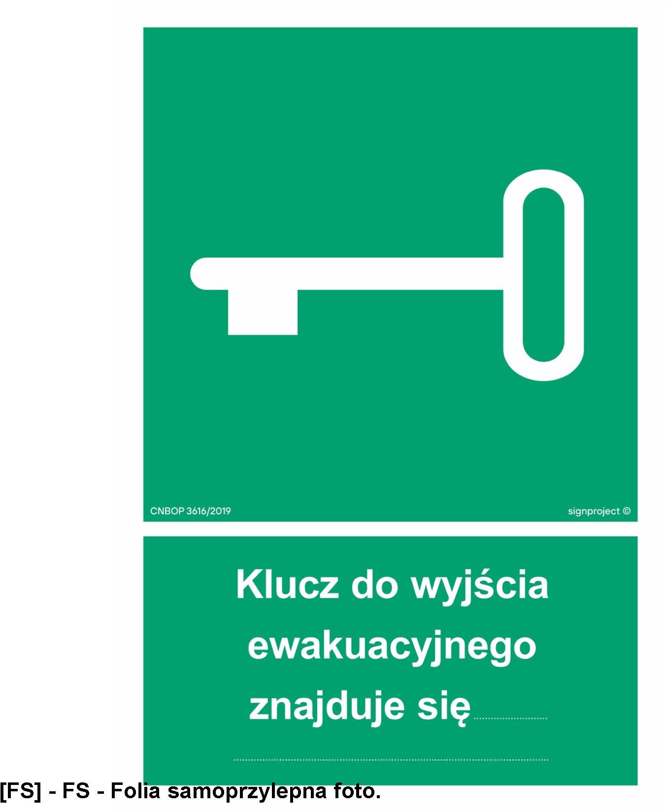 AB001 - Klucz do wyjścia ewakuacyjnego znajduje się 200x296