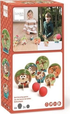 Gra zręcznościowa drewniana Rzut do celu Małpki