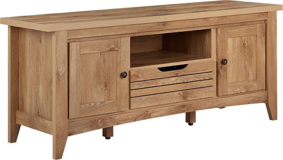 Beliani Szafka RTV jasne drewno AGORA