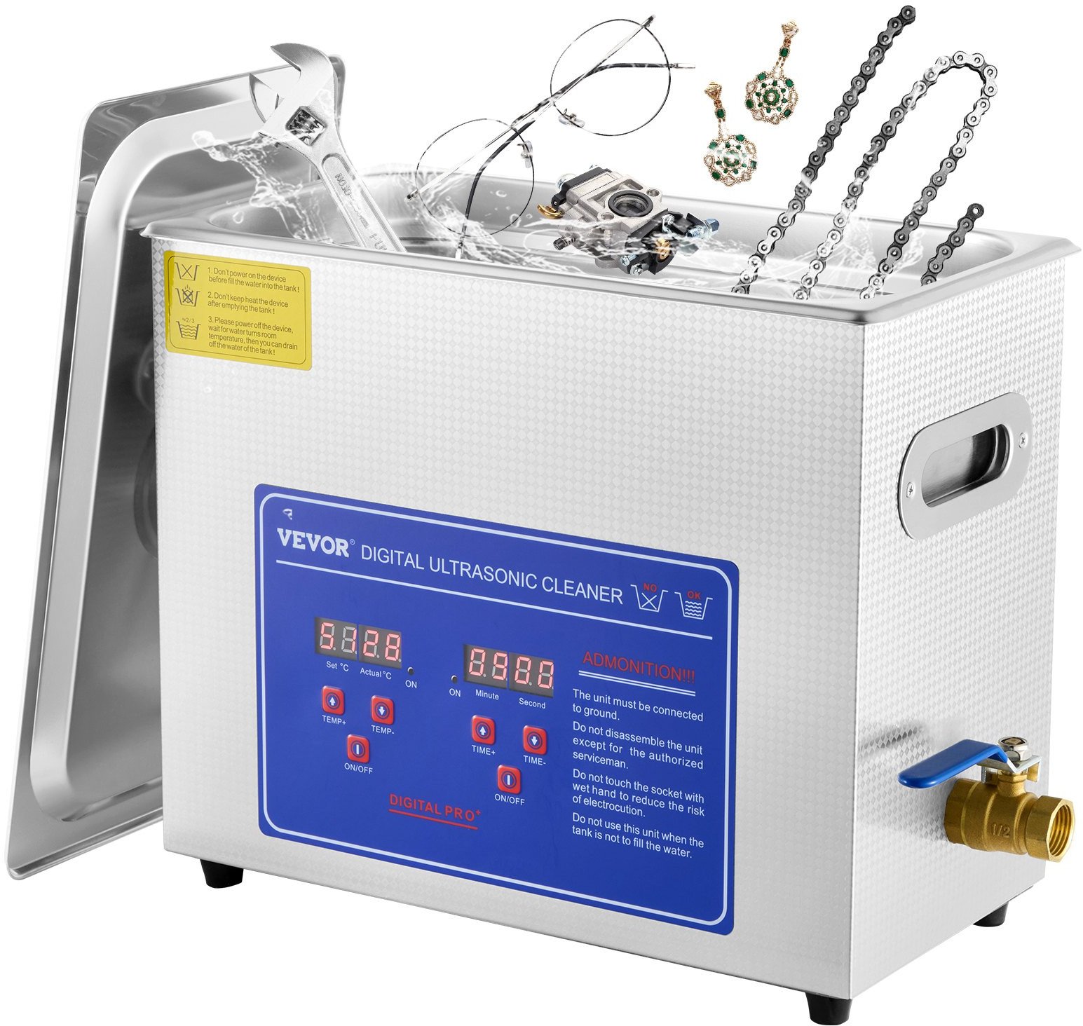 Myjka Ultradźwiękowa Przenośna Sterylizator + Timer 6L 180W