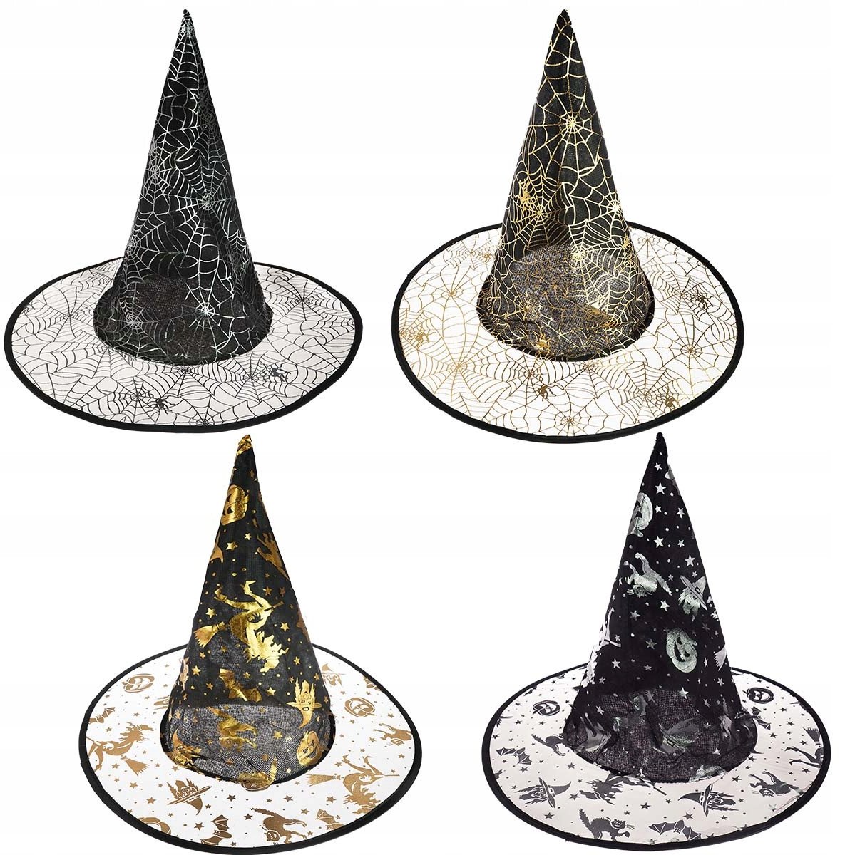 Kapelusz czarownicy z transparentnym rondem