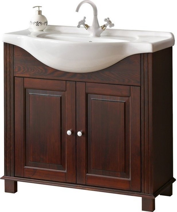 Comad Drewniana szafka pod umywalkę 85cm Retro uniwersalny