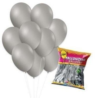 Balony metaliczne srebrne 26cm 20szt