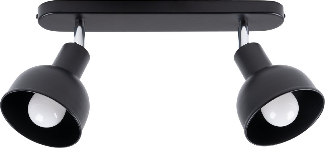 Lampa sufitowa Sollux Lighting SOLLUX Plafon ELBA 2 czarny 2 x E27 SL.1317