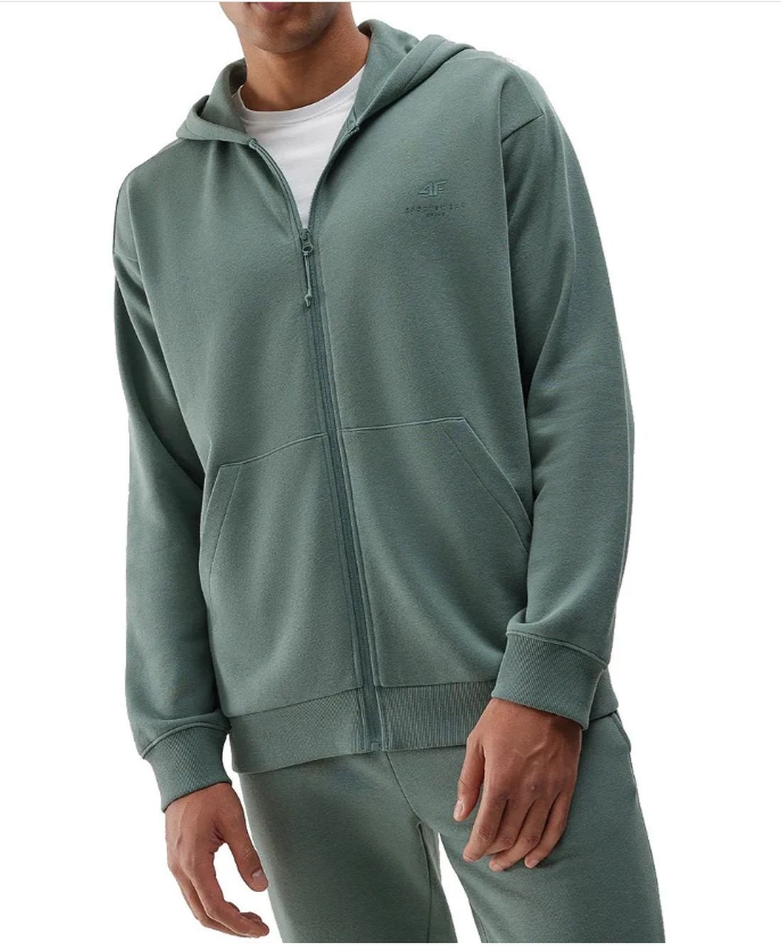 MĘSKA BLUZA SPORTOWA BAWEŁNIANA 4F M1011 Z KAPTUREM R. XXL