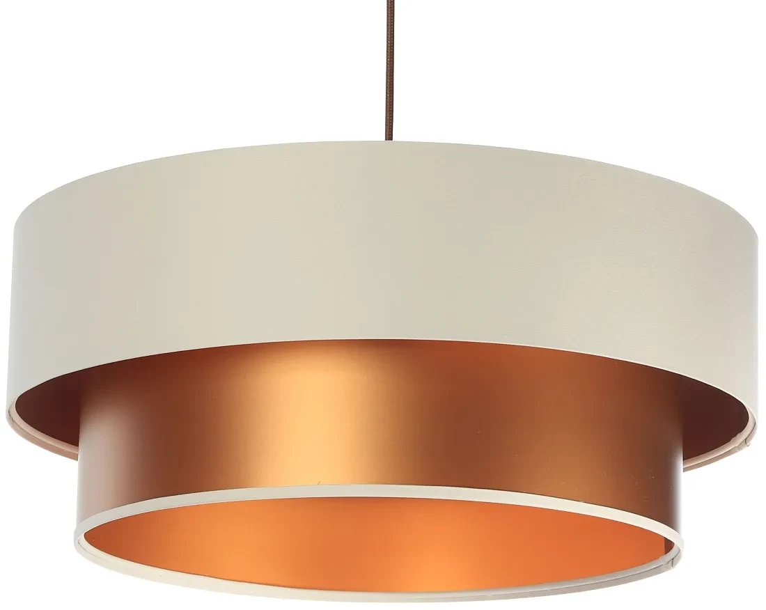 Lampa wisząca DOUBLE CREAM 40 kremowa/miedziana BPS KONCEPT