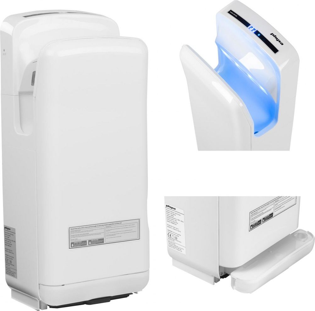 Physa Suszarka kieszeniowa ścienna do rąk elektryczna biała 1650W Physa Oria white Suszarka kieszeniowa do rąk elektryczna 1650W Physa Oria white