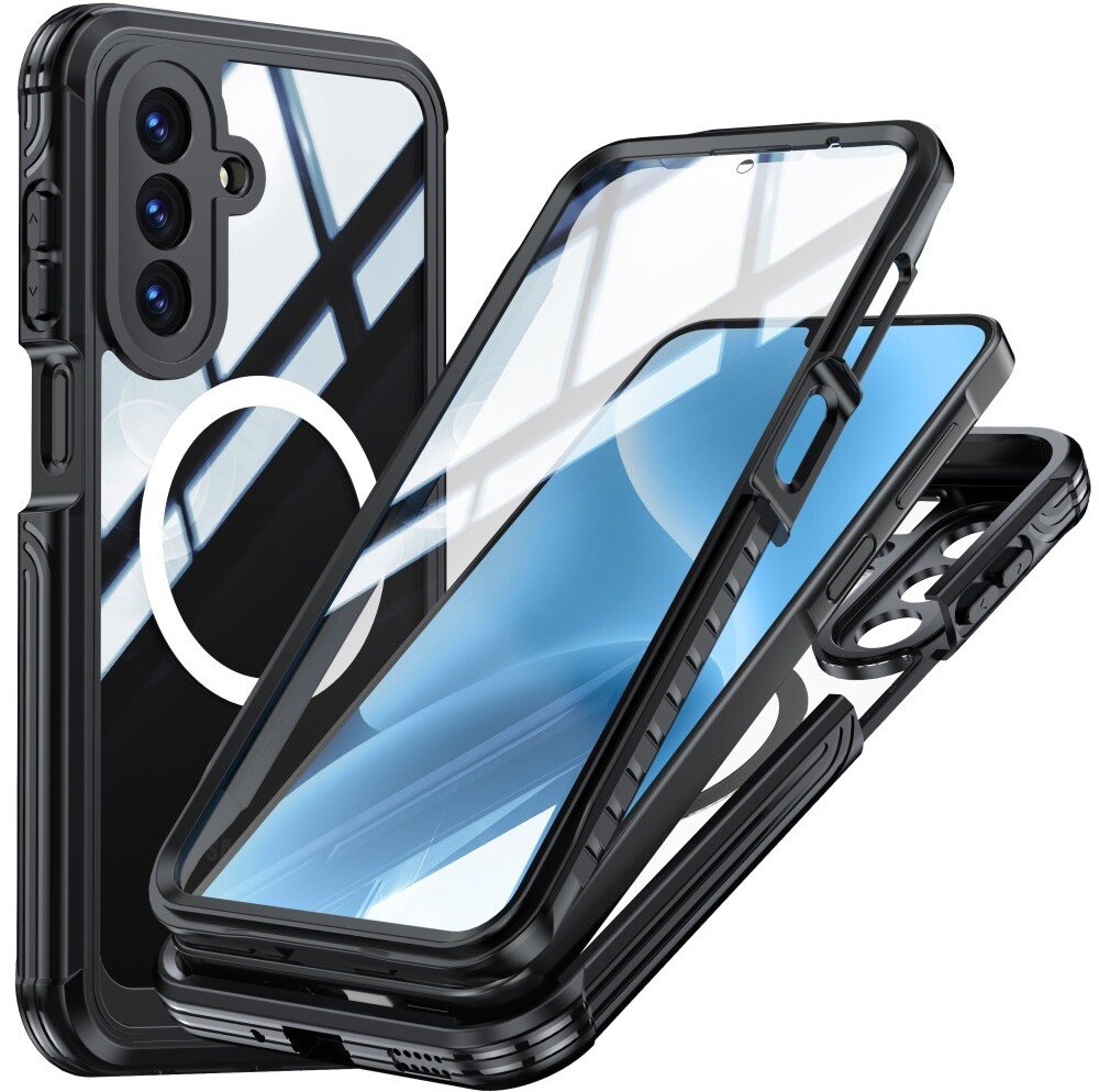 SUPERO Etui pancerne 360 Magsafe do Samsung Galaxy A17 5G, przezroczysto-czarny