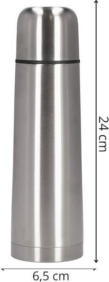 Springos Termos 500 ml ze stali nierdzewnej na kawę i herbatę, próżniowy srebrny UNIWERSALNY