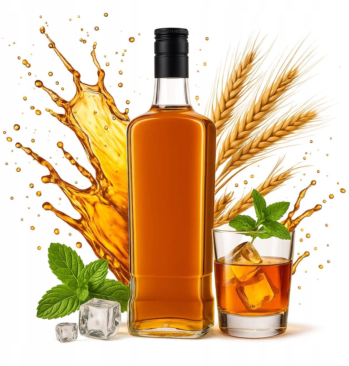 Butelka Szklana JACK WALKER 700ml + ZAKRĘTKA na WHISKY BIMBER ALKOHOL 0,7l