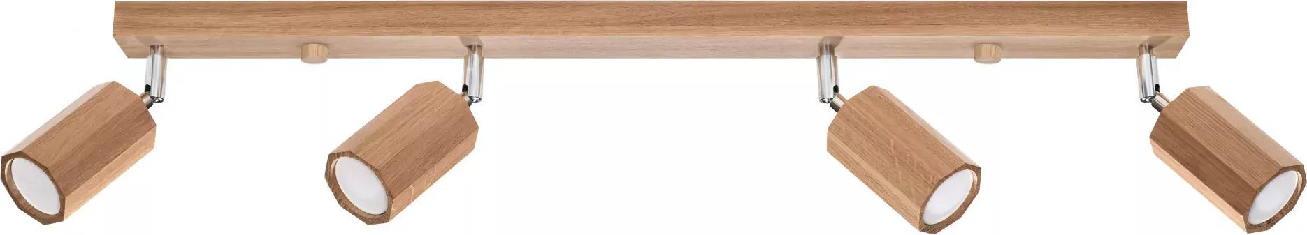 Lampa sufitowa Lumes Poczwórny loftowy plafon drewniany - S475-Zeros