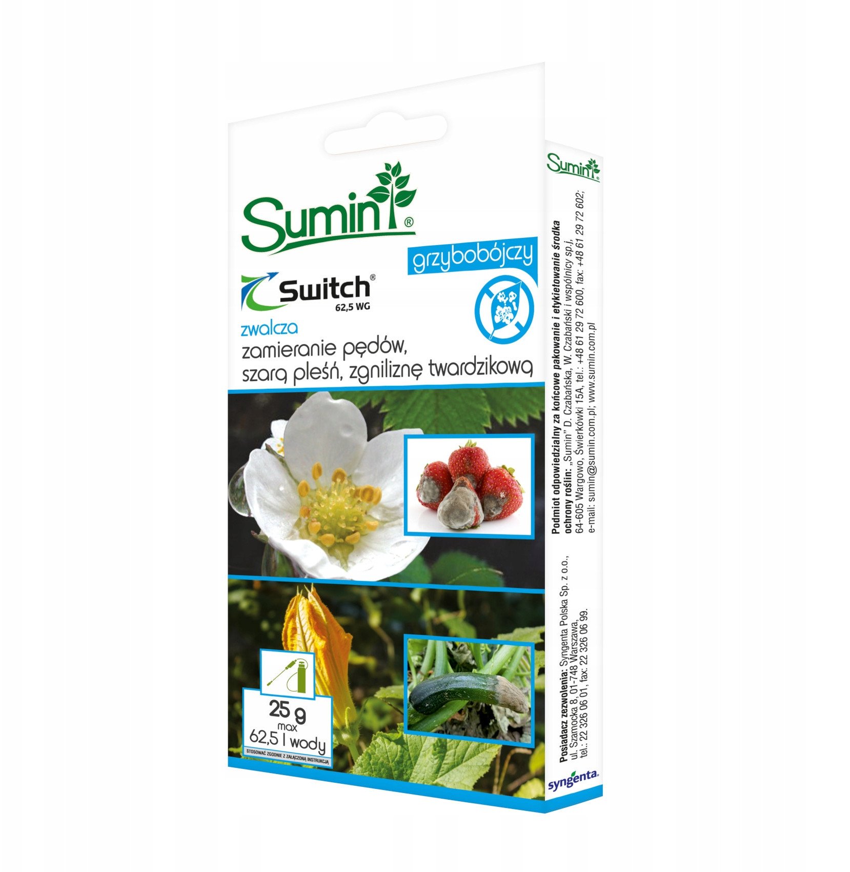 SUM43 ŚRODEK PREPARAT GRZYBOBÓJCZY SWITCH 25G NA SZARĄ PLEŚŃ